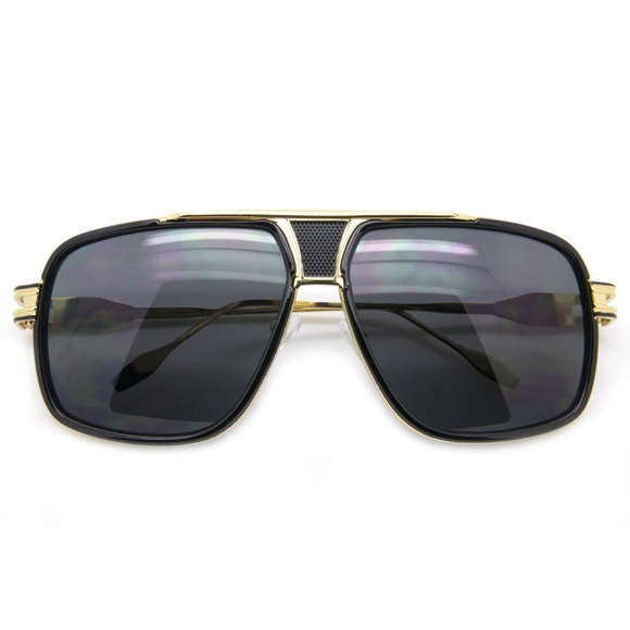 Designer Oversized Square Aviator Sunglasses Men - Picture 4 of 4